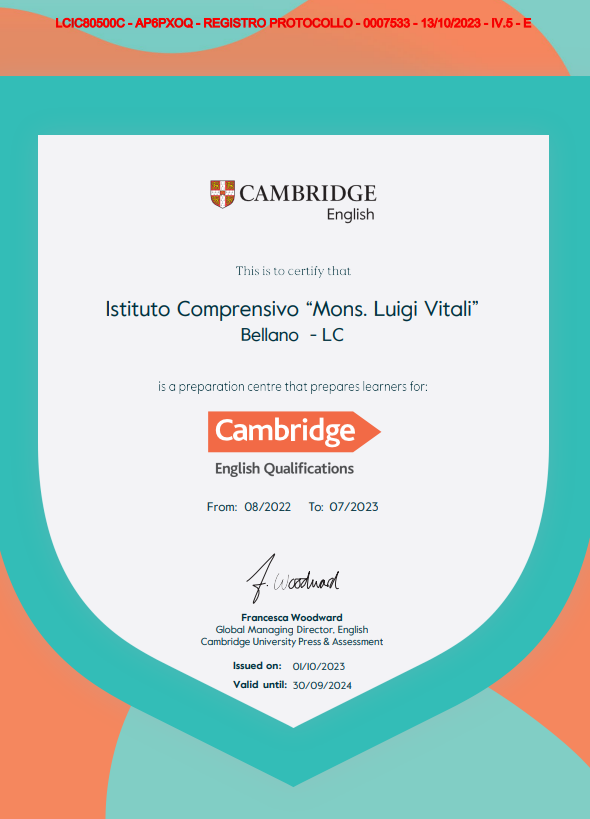 Certificazione Cambridge 2022-23